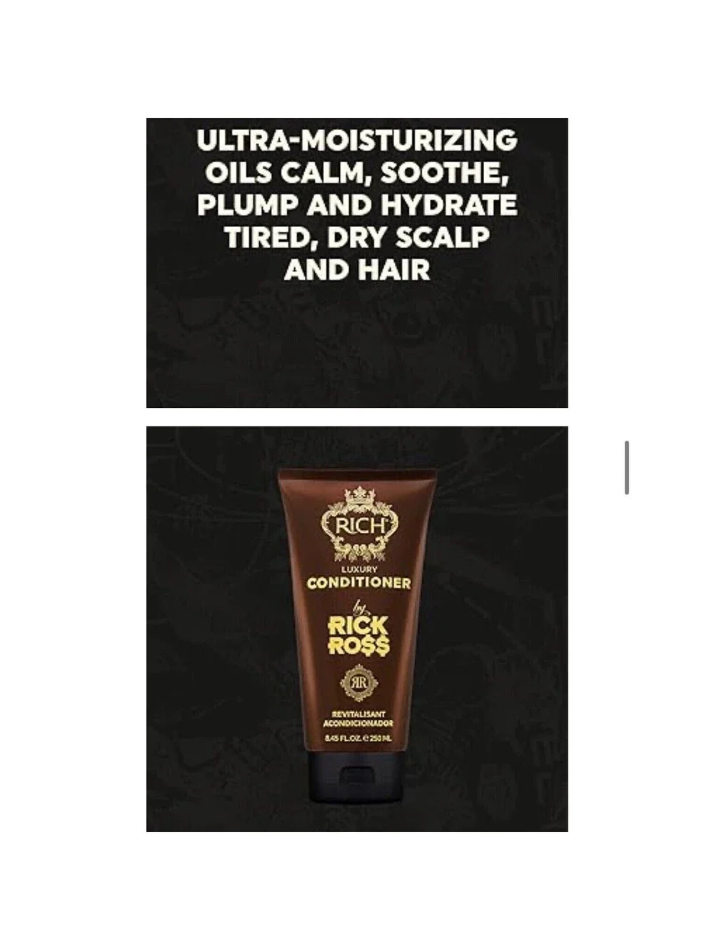 Rick Ross Luxury Conditioner NEW Discontinued Rich Revitalisant 8oz Caviar Ingre